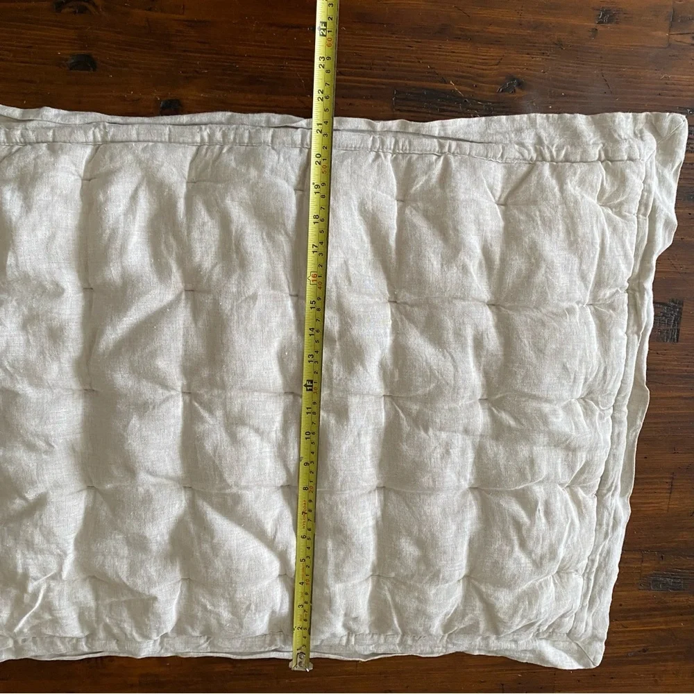 PINE CONE HILL By Annie Selke Standard‎ Linen Puff  Sham In Natural Pillowcase 1